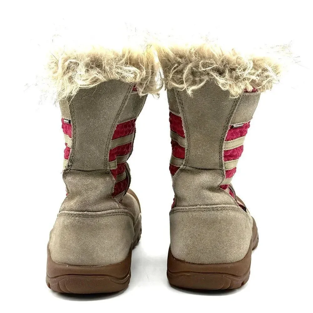 KEEN Wapato WP Winter Boots in a Brindle and Cerise Colorway - US Kids Size 13 /